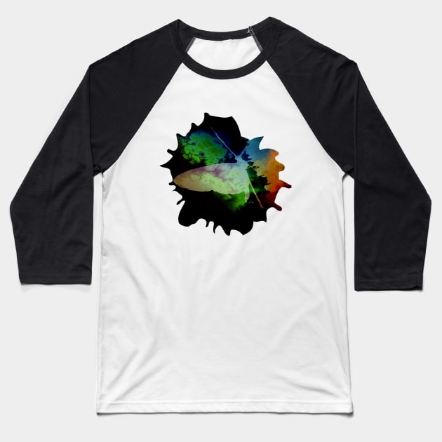 Butterfly splash Baseball T-Shirt by Againstallodds68